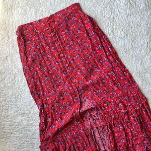 Band of Gypsies maxi skirt floral red barely worn size medium